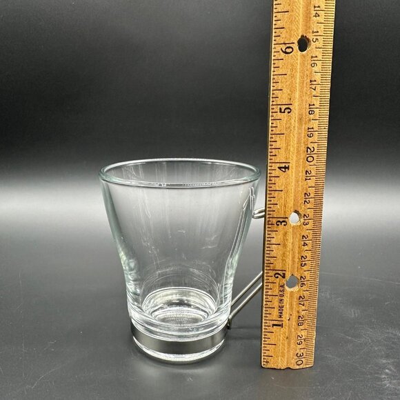 Bormioli Rocco Cappuccino Glasses Coffee Cups Espresso Vitrosax Italy Clear - Picture 10 of 10